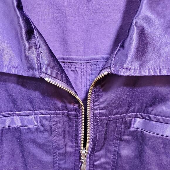 Chico's casual Sheen wild grape chelsa zippered jacket size med new!!! - Picture 4 of 6